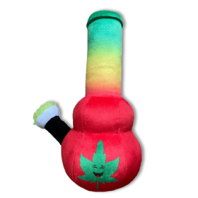 My Name is Bo da Bong, Funny Squeaky Weed Dog Toy, Cute Stuffed Parody Rasta Pot Bong, Cool Plush 420 Novelty Gift for Puppies & Small