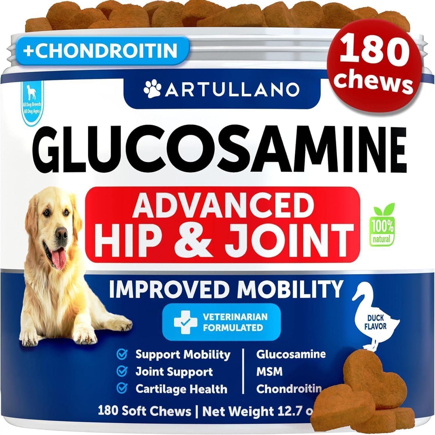 Glucosamine for Dogs Hip and Joint Supplement for Dogs with Arthritis ...