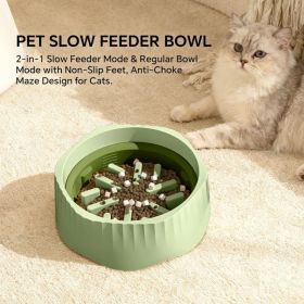 Green Dual-purpose Slow Food Bowl, Fast&slow Food Can Be Freely Switched To Adapt To Different Pet Eating Habits, Cross-border Hot Selling Pet Supplie