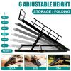 Dog Ramp for Couch or Bed, Folding Wooden Pet Ramp with Anti-Slip Rubber Mat & 3 Removable Safety Side Rails