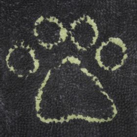 DGS Pet Products Dirty Dog Door Mat Small Mocha Brown 23" x 16" x 2" (Color: Cool Grey/Lime Green, size: medium)