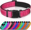 collReflective Dog Collar; Soft Neoprene Padded Breathable Nylon Pet Collar Adjustable for Medium Dogs