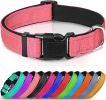 collReflective Dog Collar; Soft Neoprene Padded Breathable Nylon Pet Collar Adjustable for Medium Dogs