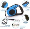 lDog Leash Retractable for Small Medium Dog up to 33lbs Nylon Tape/Ribbon Anti-Slip Handle One-Handed Brake Pause Lock