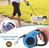 lDog Leash Retractable for Small Medium Dog up to 33lbs Nylon Tape/Ribbon Anti-Slip Handle One-Handed Brake Pause Lock