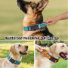 Waterproof Stain-Resistant Dog Collar, Green & Pink Color Block Pet Neck Strap, Adjustable Quick-Release Buckle, Comfortable No Choking
