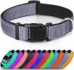 collReflective Dog Collar; Soft Neoprene Padded Breathable Nylon Pet Collar Adjustable for Medium Dogs