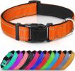 collReflective Dog Collar; Soft Neoprene Padded Breathable Nylon Pet Collar Adjustable for Medium Dogs