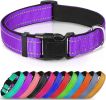 collReflective Dog Collar; Soft Neoprene Padded Breathable Nylon Pet Collar Adjustable for Medium Dogs