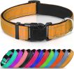 collReflective Dog Collar; Soft Neoprene Padded Breathable Nylon Pet Collar Adjustable for Medium Dogs
