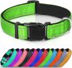 collReflective Dog Collar; Soft Neoprene Padded Breathable Nylon Pet Collar Adjustable for Medium Dogs